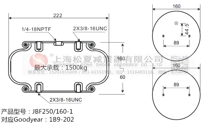 JBF250/160-1橡膠<a href='http://www.rnju.cn/' target='_blank'><u>空氣彈簧</u></a>
