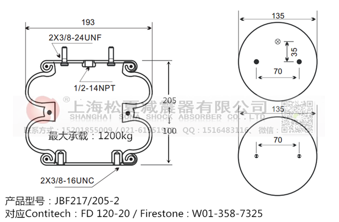 JBF217/205-2橡膠<a href='http://www.rnju.cn/' target='_blank'><u>空氣彈簧</u></a>